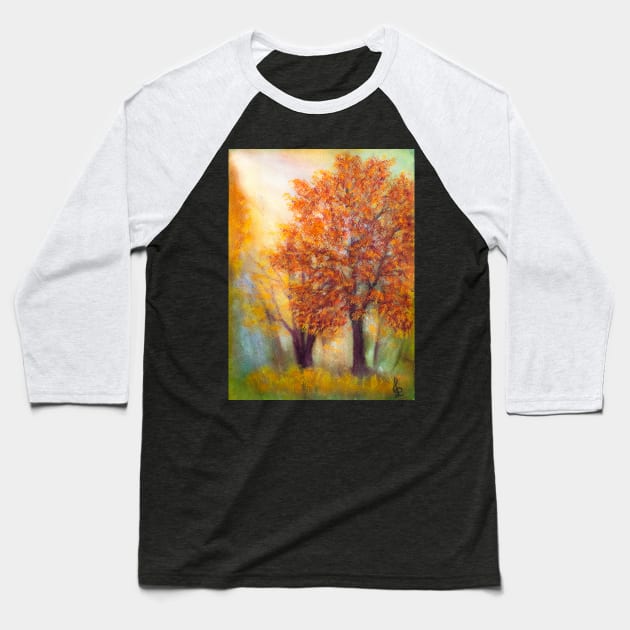 Autumn light Baseball T-Shirt by redwitchart